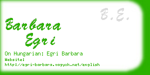 barbara egri business card